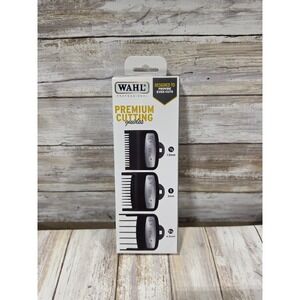 Wahl Professional Premium Cutting Guides 3 Piece Set 03354-5001 Black Silver